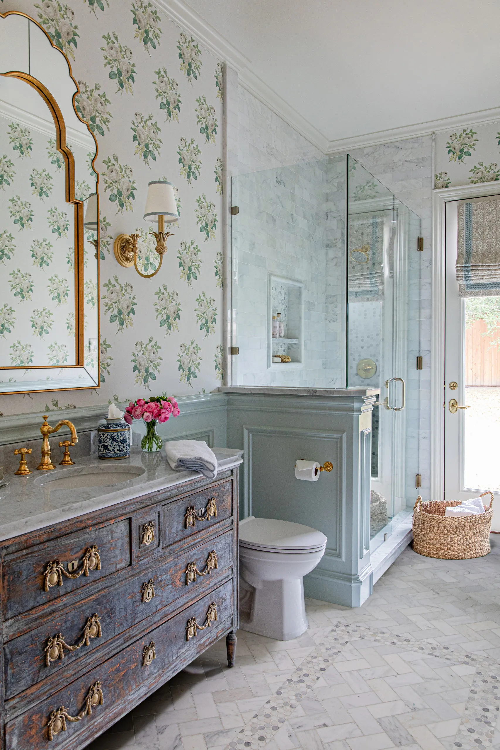 French Country Charm — Bathroom — Bathroom Remodel in Southlake, TX by Swanson Renovations