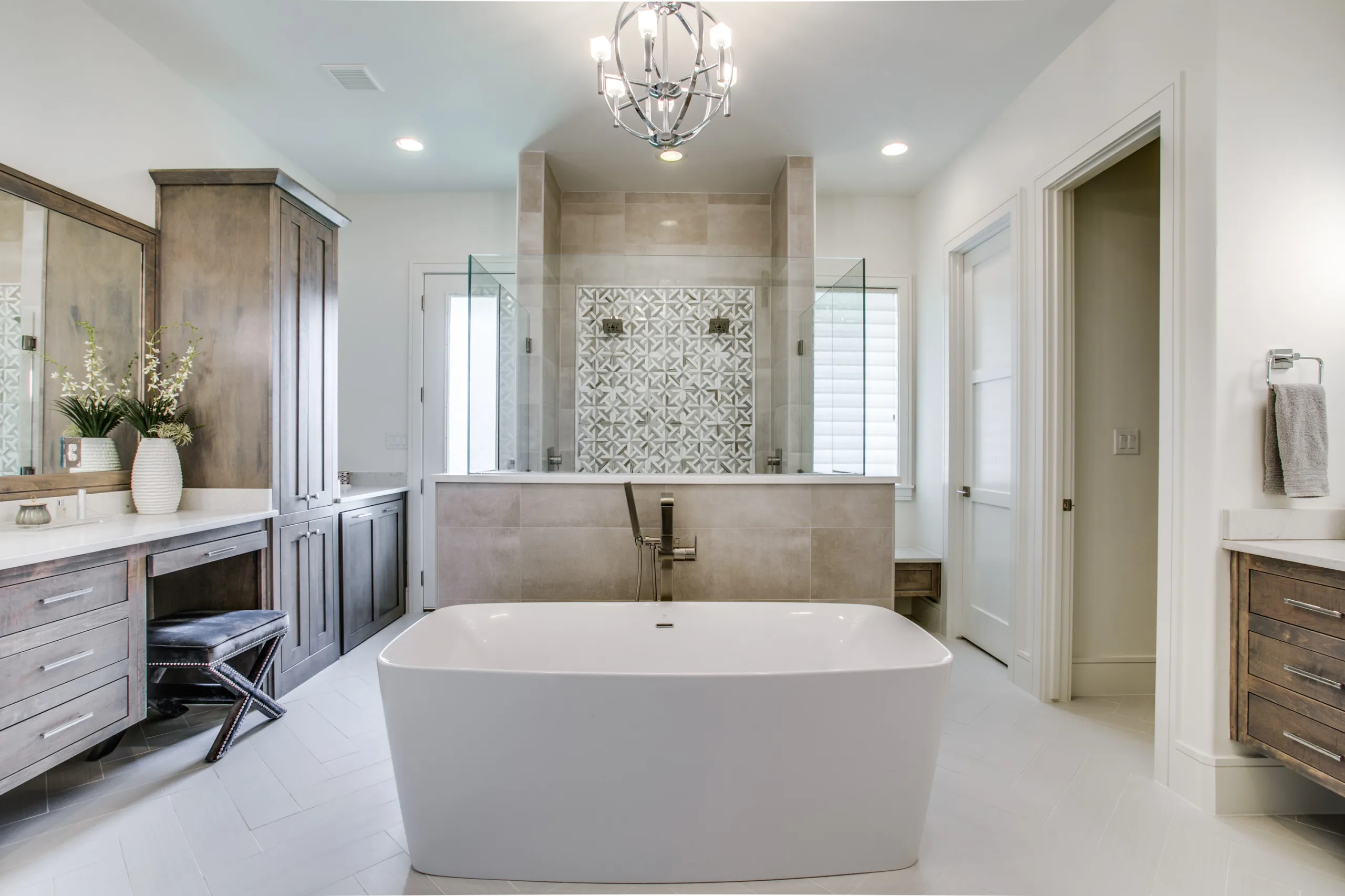 Tranquil Master Bath — Bathroom Remodel in Flower Mound, TX by Swanson Renovations