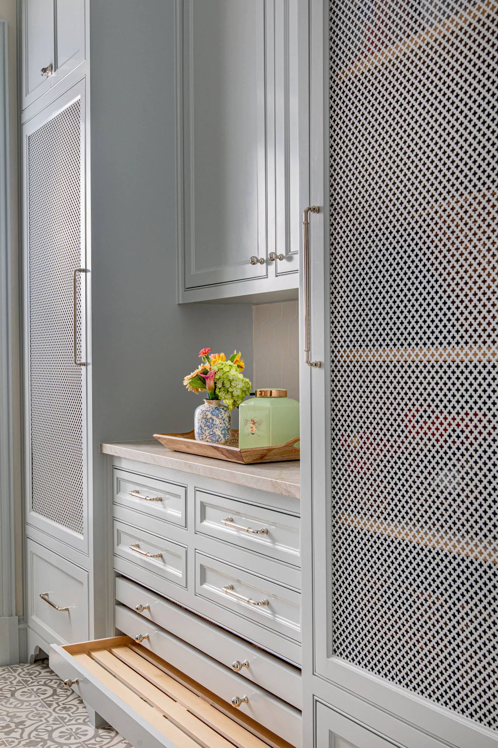French Country Charm- Laundry Room and Mud Room Area